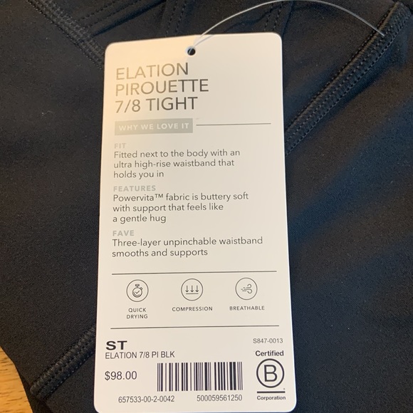 ATHLETA Elation Pirouette 7/8 Tight - Picture 3 of 3